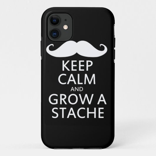 Keep Calm & Grow A Stache Case-Mate iPhone Hülle (Rückseite)