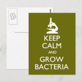 Keep Calm Grow Bacteria postcard Postkarte (Vorne/Hinten)
