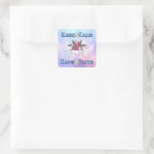 Keep Calm Have Faith Quadratischer Aufkleber (Tasche)