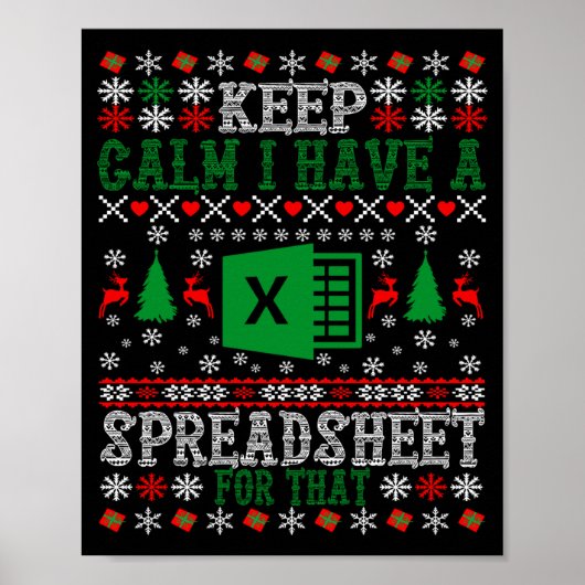 Keep Calm I Have A Spreadsheet For That Christmas Poster (Vorne)