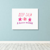 Keep Calm I’m A Social Worker Leinwanddruck (Insitu (Holzboden))