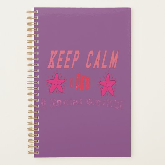 Keep Calm I’m A Social Worker Planer (Vorderseite)