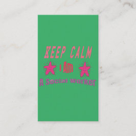 Keep Calm I’m A Social Worker Telefonnummerkarte