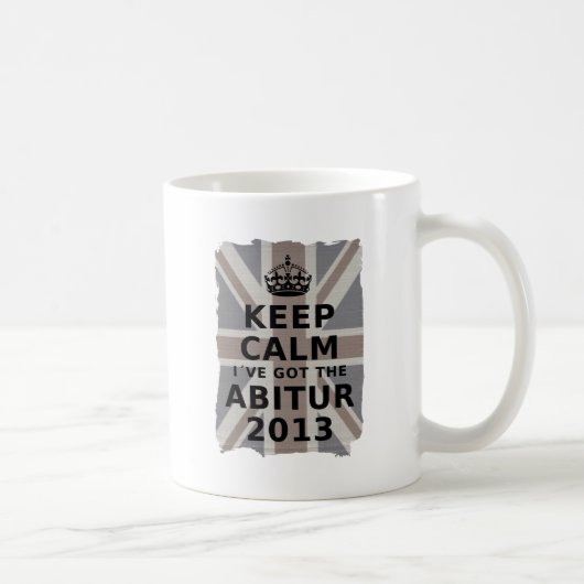 KEEP CALM I´VE GOT THE ABITUR 2013 KAFFEETASSE (Rechts)