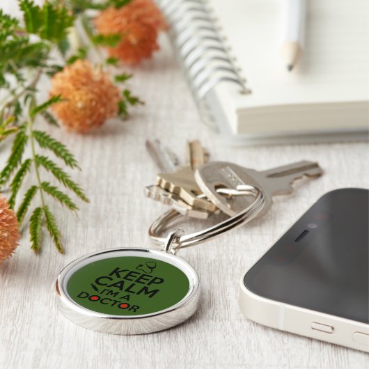 Keep Calm i'm a Doctor Schlüsselanhänger (Seite)