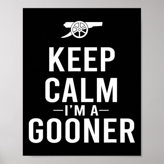Keep Calm I'm A Gooner Jersey Poster (Vorne)