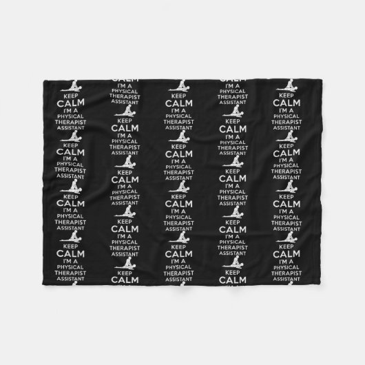 Keep calm I'm a Physical Therapist Assistant  Fleecedecke (Vorderseite (Horizontal))