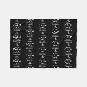 Keep Calm I'm a Respiratory Therapist  Fleecedecke