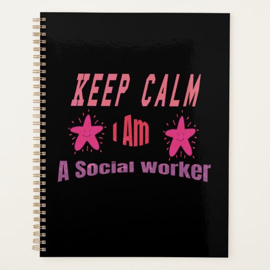 Keep Calm I'm A Social Worker Planner Planer (Vorderseite)