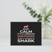 Keep calm its a German shepherd not a freaking Postkarte (Stehend Vorderseite)