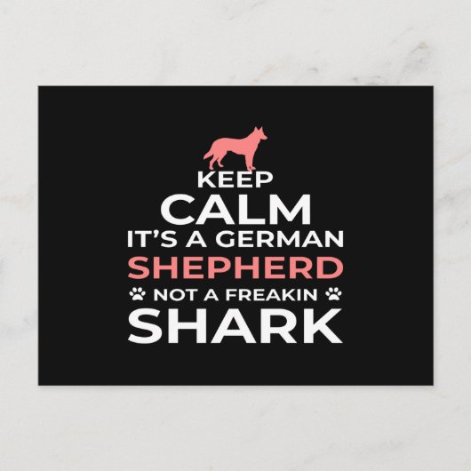 Keep calm its a German shepherd not a freaking Postkarte (Vorderseite)