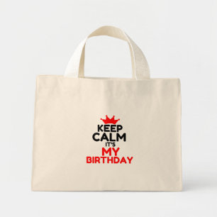 KEEP CALM IT'S MY BIRTHDAY MINI STOFFBEUTEL