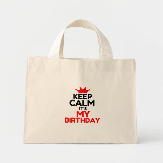 KEEP CALM IT'S MY BIRTHDAY MINI STOFFBEUTEL (Vorne)