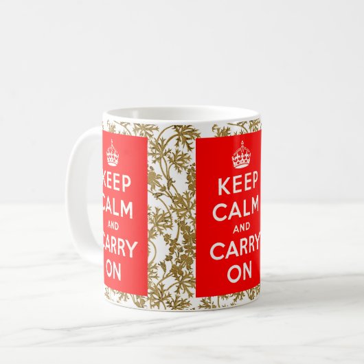 Keep Calm Kaffeetasse (Vorderseite Links)