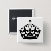 Keep Calm Kronen Vorlage Button (Vorne & Hinten)