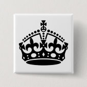 Keep Calm Kronen Vorlage Button (Vorderseite)