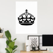 Keep Calm Kronen Vorlage Poster (Heimbüro)