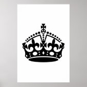 Keep Calm Kronen Vorlage Poster (Vorne)