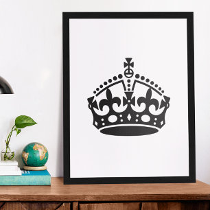 Keep Calm Kronen Vorlage Poster