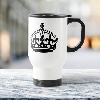 Keep Calm Kronen Vorlage Reisebecher
