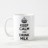 Keep Calm Milk zerteilt Kaffeetasse (Links)