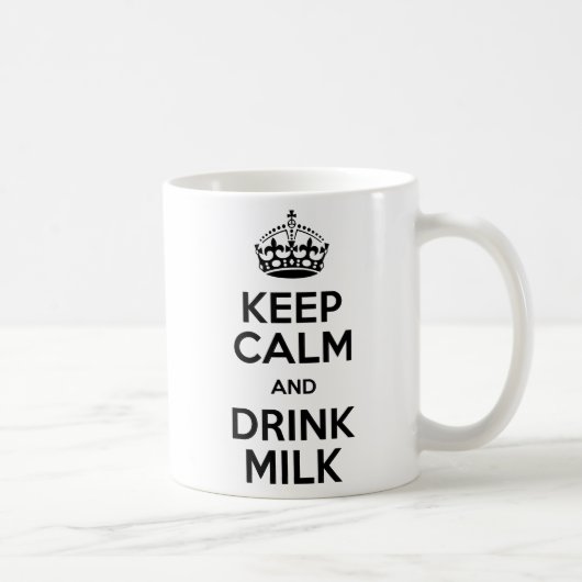 Keep Calm Milk zerteilt Kaffeetasse (Rechts)