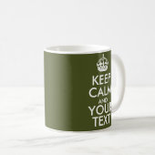Keep Calm Mug Custom Design Personalized Gift Kaffeetasse (VorderseiteRechts)
