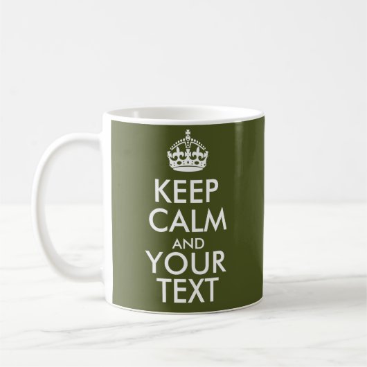 Keep Calm Mug Custom Design Personalized Gift Kaffeetasse (Links)