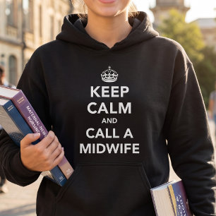 Keep Calm Parodie Zukünftige Hebamme / Frauenkra Hoodie