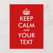 Keep calm postcard template | Customizable design Postkarte (Vorderseite)