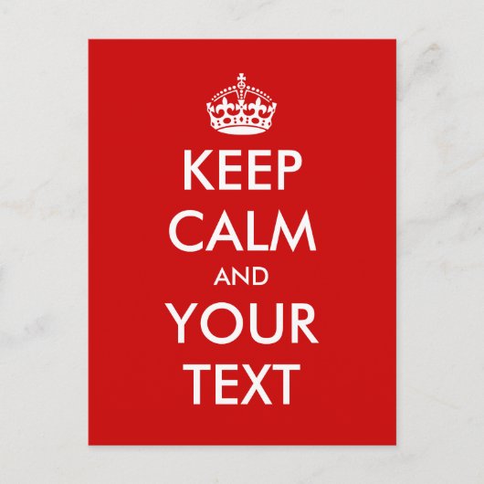 Keep calm postcard template | Customizable design Postkarte (Vorderseite)