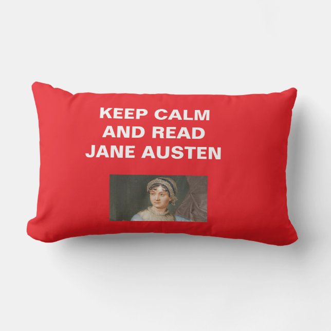 Keep Calm, Read Jane Austen Keychain Lendenkissen (Vorderseite)