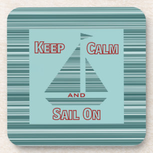 Keep Calm & Sail On Coaster Set Untersetzer