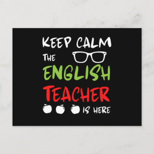 Keep Calm Teaching School Gift Postkarte