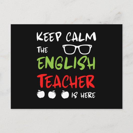 Keep Calm Teaching School Gift Postkarte (Vorderseite)