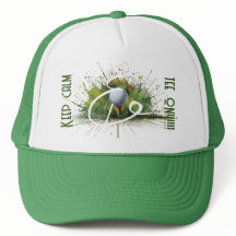 'Keep Calm & Tee On' Splash Art Golfball und Tee