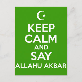Keep Calm Tekbir Postkarte