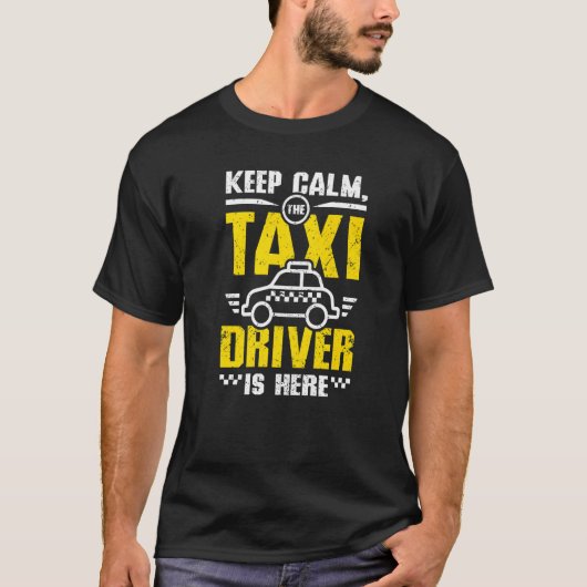 Keep calm the taxi driver is here Premium T-Shirt (Vorderseite)