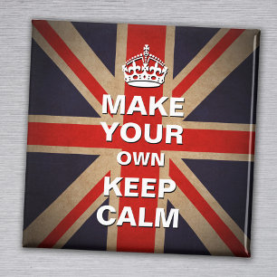 Keep Calm Vorlage - Vintage Union Jack Magnet