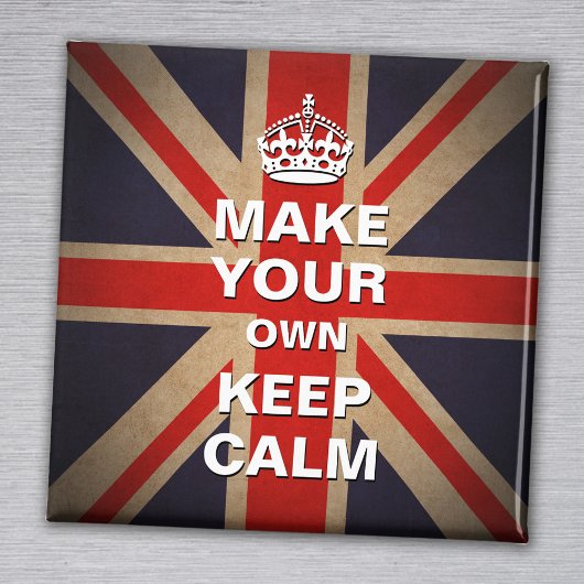 Keep Calm Vorlage - Vintage Union Jack Magnet
