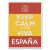 Keep Calm y que viva España Aufkleber (Vorderseite)