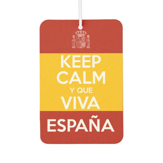 Keep Calm y que viva España Autolufterfrischer (Vorderseite)