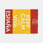Keep Calm y que viva España Fleecedecke (Vorderseite (Horizontal))