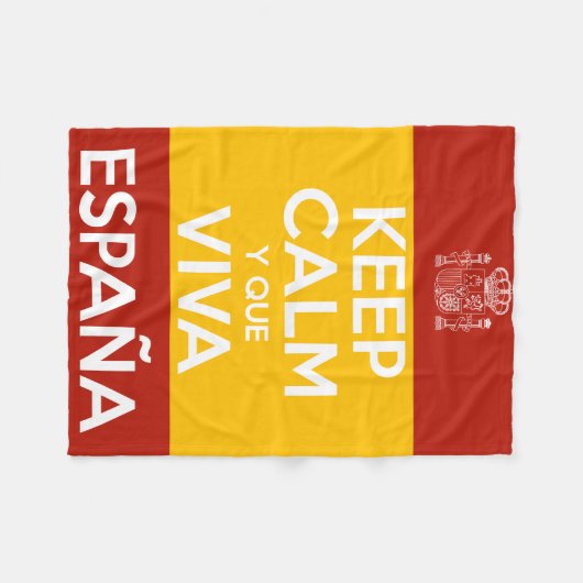 Keep Calm y que viva España Fleecedecke (Vorderseite (Horizontal))