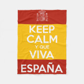 Keep Calm y que viva España Fleecedecke (Vorderseite)
