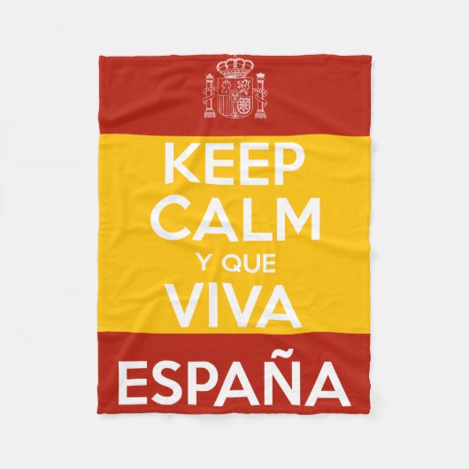 Keep Calm y que viva España Fleecedecke (Vorderseite)
