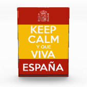 Keep Calm y que viva España Fotoblock (Vorderseite)