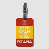 Keep Calm y que viva España Gepäckanhänger (Vorderseite Vertikal)