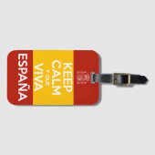 Keep Calm y que viva España Gepäckanhänger (Vorderseite (Horizontal))