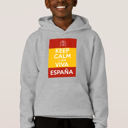Keep Calm y que viva España Hoodie (Vorderseite)